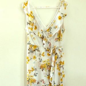 Charming Charlie Flowered v-neck dress